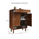 Ver imagem 3 de Sapateira Vertical Hall Entrada 18 Pares Sapatos 44 Prateleiras Ajustáveis Castanho Juan Idimex