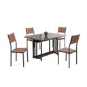 Ver imagem 2 de Conjunto Sala de Jantar Mesa 120x90cm Base Pérola Tampo Mdf Laca com Vidro Florença