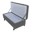 Ver imagem 3 de Recamier Bau Bia 80cm Suede Grafite - Dominic Decor