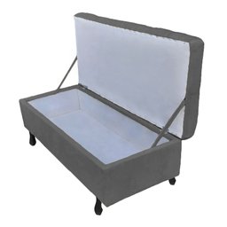 Recamier Bau Bia 80cm Suede Grafite - Dominic Decor - 3