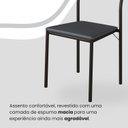 Ver imagem 6 de Conjunto Sala de Jantar Mesa 120x90cm Base Pérola Tampo Mdf Laca com Vidro Florença