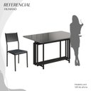 Ver imagem 5 de Conjunto Sala de Jantar Mesa 120x90cm Base Pérola Tampo Mdf Laca com Vidro Florença