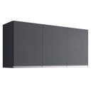 Ver imagem 4 de Kit 02 Armários de Cozinha Aéreo Andréia 120cm 3 Portas Cinza Escuro - Desk Design