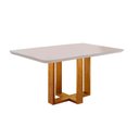 Ver imagem 5 de Conjunto Sala de Jantar 4 Lugares Mesa Lisy e Cadeiras Móveis Mix Off White/azul Turquesa Escuro