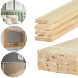 50 Ripas P/ Artesanato Repac Madeiras Pinus 100x3x0,5 Cm - 1
