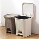 Ver imagem 6 de Lixeira C/ Tampa e Pedal 6,5 Litros 2443785 Creme - Quanhe