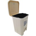 Ver imagem 5 de Lixeira C/ Tampa e Pedal 6,5 Litros 2443785 Creme - Quanhe
