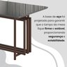 Conjunto Sala de Jantar Mesa 120x90cm Base Pérola Tampo Mdf Laca com Vidro Florença - 10