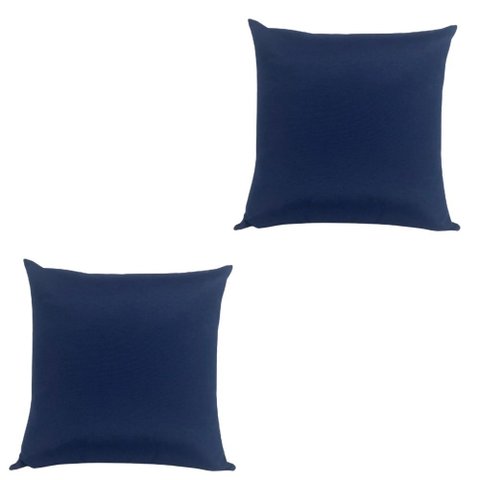 Almofadas Cheias para Sofá Impermeável Azul Kit 2 45CMX45M