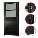 Ver imagem 2 de Porta de Sala Alumínio 86 Dir V.Boreal Preto Brimak