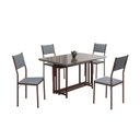 Ver imagem 2 de Conjunto Sala de Jantar Mesa 120x90cm Base Pérola Tampo Mdf Laca com Vidro Florença