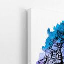 Ver imagem 3 de Astronauta Arte Roxa Minimalista Quadro Canvas 140x90cm
