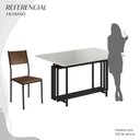 Ver imagem 5 de Conjunto Sala de Jantar Mesa 120x90cm Base Pérola Tampo Mdf Laca com Vidro Florença