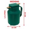 Garrafa Térmica de Mesa Verde Chá Café Chimarrão Leite 1,5l - 4