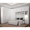 Ver imagem 1 de Quarto de Casal Modulado 11 Portas Orion Ambiente Branco - Leifer Móveis