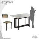 Ver imagem 5 de Conjunto Sala de Jantar Mesa 120x90cm Base Pérola Tampo Mdf Laca com Vidro Florença