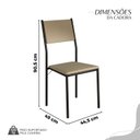 Ver imagem 4 de Conjunto Sala de Jantar Mesa 120x90cm Base Pérola Tampo Mdf Laca com Vidro Florença