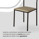 Ver imagem 6 de Conjunto Sala de Jantar Mesa 120x90cm Base Pérola Tampo Mdf Laca com Vidro Florença