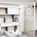 Ver imagem 1 de Painel Vazado Divisória Mdf Pequim Branco - 0,60x2,20m