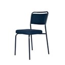 Ver imagem 1 de Cadeira para Sala de Jantar Escritório Estofada Base em Aço Linha Industrial Pops Azul