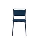 Ver imagem 2 de Cadeira para Sala de Jantar Escritório Estofada Base em Aço Linha Industrial Pops Azul