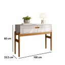 Ver imagem 3 de Aparador Intense Retrô com Pés de Madeira Freijó / Off White Perolizado - Movelove