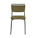 Ver imagem 2 de Cadeira para Sala de Jantar Escritório Estofada Base em Aço Linha Industrial Pops Verde