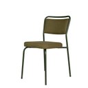 Ver imagem 1 de Cadeira para Sala de Jantar Escritório Estofada Base em Aço Linha Industrial Pops Verde