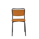 Ver imagem 2 de Cadeira para Sala de Jantar Escritório Estofada Base em Aço Linha Industrial Pops Laranja/Caramelo/Preto