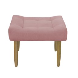 Puff Decorativo Quarto e Sala de Estar Suede Light Herrero:Rosa - 2