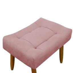 Puff Decorativo Quarto e Sala de Estar Suede Light Herrero:Rosa - 4