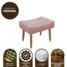 Puff Decorativo Quarto e Sala de Estar Suede Light Herrero:Rosa - 6
