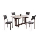 Ver imagem 2 de Conjunto Sala de Jantar Mesa 120x90cm Base Pérola Tampo Mdf Laca com Vidro Florença