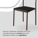 Ver imagem 6 de Conjunto Sala de Jantar Mesa 120x90cm Base Pérola Tampo Mdf Laca com Vidro Florença