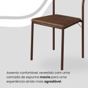Ver imagem 6 de Conjunto Sala de Jantar Mesa 120x90cm Base Pérola Tampo Mdf Laca com Vidro Florença