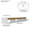 Ver imagem 5 de Rack Suspenso para TV até 55 Polegadas MDF 160cm Uno Branco