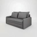 Ver imagem 2 de Sofá Cama 2 Lugares Retrátil Luven D28 4 Almofadas Soltas:Linho Saturno Cinza