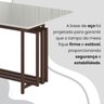 Conjunto Sala de Jantar Mesa 120x90cm Base Pérola Tampo Mdf Laca com Vidro Florença - 10