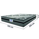 Ver imagem 2 de Colchão Casal King Gazin com Molas Ensacadas Rubi 193x203x32cm Cinza/preto