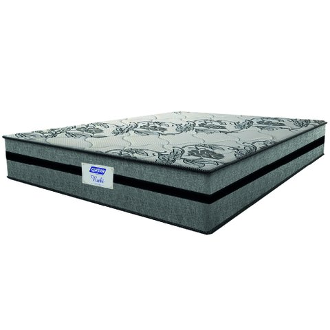 Colchão Casal King Gazin com Molas Ensacadas Rubi 193x203x32cm Cinza/preto