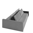 Ver imagem 5 de Sofá Ilha Modulado Milos 252cm Puff Lateral Cinza Escuro Preto Manchado Bouclê/pu G33 - Gran Belo
