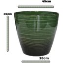 Ver imagem 1 de Vaso para Plantas Grande Decorativo Sala Jardim Alto Brilho e Leve 40cm (liso/verde-musgo)