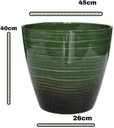 Ver imagem 1 de Vaso para Plantas Grande Decorativo Sala Jardim Alto Brilho e Leve 40cm (liso/verde-musgo)