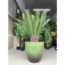 Ver mais imagens de Vaso para Plantas Grande Decorativo Sala Jardim Alto Brilho e Leve 40cm (liso/verde-musgo)
