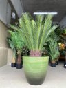 Ver mais imagens de Vaso para Plantas Grande Decorativo Sala Jardim Alto Brilho e Leve 40cm (liso/verde-musgo)