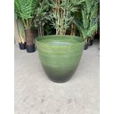 Ver imagem 3 de Vaso para Plantas Grande Decorativo Sala Jardim Alto Brilho e Leve 40cm (liso/verde-musgo)