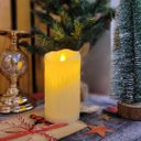 Ver imagem 2 de Jogo 2 Velas Eletrônica Led Efeito Moving Realista 14cm X 7,5cm - Bela Flor
