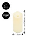 Ver imagem 3 de Jogo 2 Velas Eletrônica Led Efeito Moving Realista 14cm X 7,5cm - Bela Flor