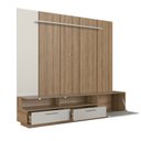 Ver imagem 5 de Rack Painel para TV até 75 Polegadas com 200cmx181cm Iluminação Led Ravenna Marrom Arenas/Mel