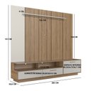 Ver imagem 3 de Rack Painel para TV até 75 Polegadas com 200cmx181cm Iluminação Led Ravenna Marrom Arenas/Mel